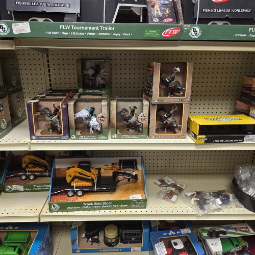 Toys and supplies inside of North Arkansas Farm Supply