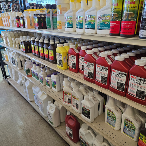 Lawn and garden supplies inside of North Arkansas Farm Supply