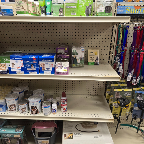 Pet supplies inside of North Arkansas Farm Supply