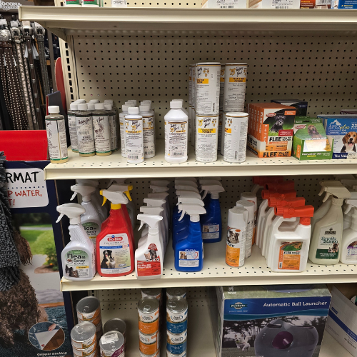 Pet supplies inside of North Arkansas Farm Supply