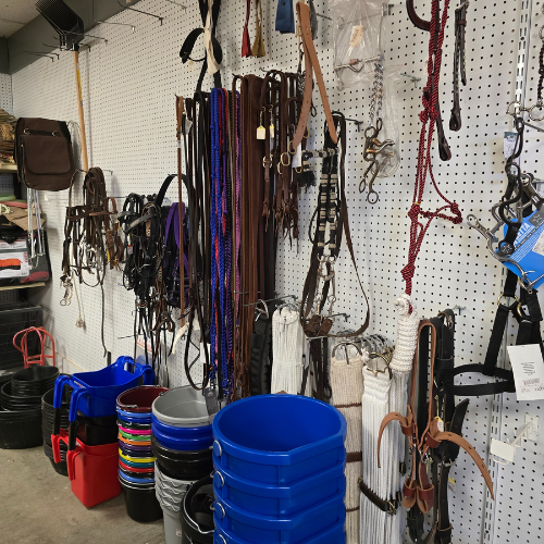 Horse tack and supplies inside of North Arkansas Farm Supply