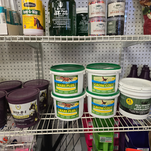 Horse supplies inside of North Arkansas Farm Supply