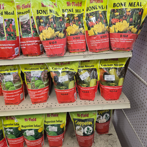 Lawn and Garden Supplies inside of North Arkansas Farm Supply