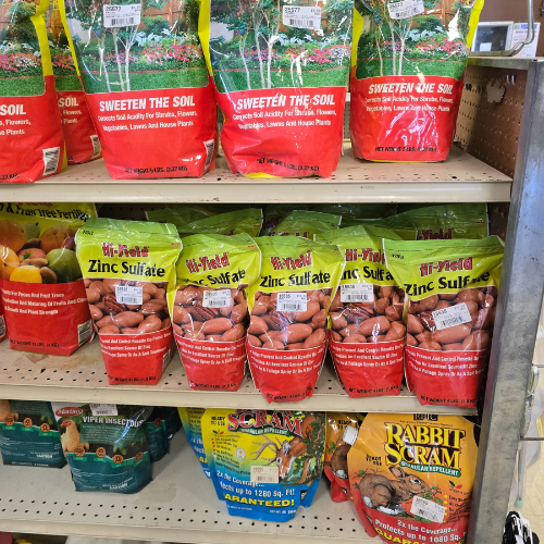 Lawn and garden supplies inside of North Arkansas Farm Supply